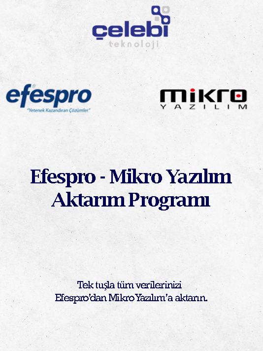 Efespro - Mikro Yazılım Aktarım Programı